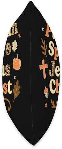 Autumn Christian Thanksgiving Pumpkin Spice and Jesus Christ Throw Pillow - Image 2