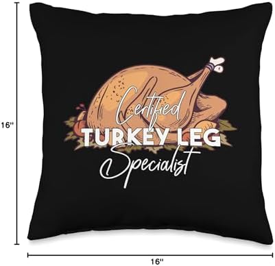 Certified Turkey Leg Specialist Throw Pillow - Image 4
