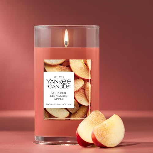 Yankee Candle Sugared Cinnamon Apple Scented Candle, 14.25oz Medium Pillar - Image 4