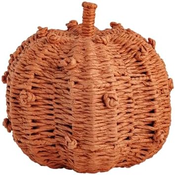 Mud Pie Thanksgiving Orange Woven Knot Pumpkin by MudPie