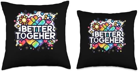 Better Together Dreamz Better Together Gift for Men, Women, Boys, Girls Throw Pillow, 18x18, Multicolor - Image 3