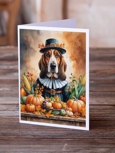 Caroline's Treasures Basset Hound Dogs Blank 5x7 Note Cards Set of 8 - Image 2