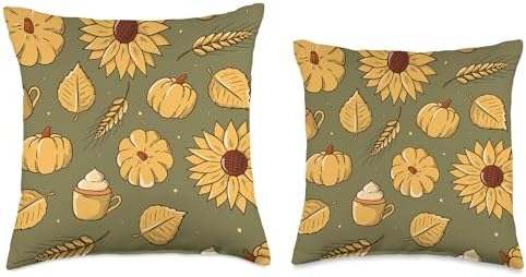 Fall Autumn Harvest Halloween Thanksgiving leaf leaves falls Throw Pillow - Image 3
