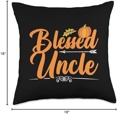 Halloween Thanksgiving Blessed Uncle Throw Pillow - Image 4