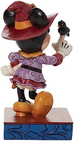 Enesco Jim Shore Disney Traditions Halloween Scarecrow Minnie Mouse Figurine, 6.5 Inch, Multicolor