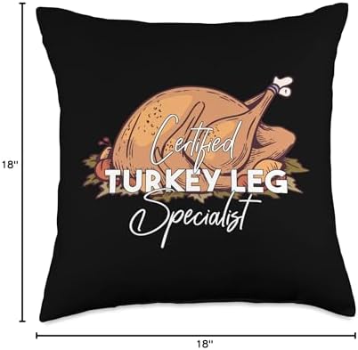 Certified Turkey Leg Specialist Throw Pillow - Image 4