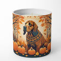Caroline's Treasures DAC1021CDL Bloodhound Fall Decorative Soy Candle Nature Soy Wax Essential Oil Home Decor Ideal for Bedroom Kitchen Bath Office Gift, 10 oz by CarolinesTreasures