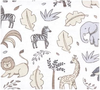 Hudson Baby Unisex Baby Cotton Flannel Receiving Blankets, Neutral Safari, One Size - Image 3