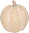 Boston International Pumpkin Thanksgiving Halloween Decorations for Home, Large, Cream Chevron by BostonInternational