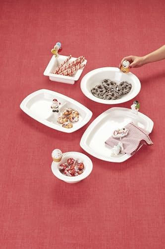 Lenox 894246 Profile Winter Snowman Popper, White, Christmas & Holiday Hosting