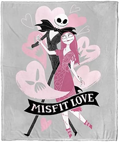 Northwest Nightmare Before Christmas Silk Touch Throw Blanket, 50" x 60", Misfit Love