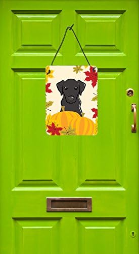 Caroline's Treasures BB2041DS1216 Black Labrador Thanksgiving Wall or Door Hanging Prints Aluminum Metal Sign Kitchen Wall Bar Bathroom Plaque Home Decor Front Door Plaque, 12x16, Multicolor - Image 2