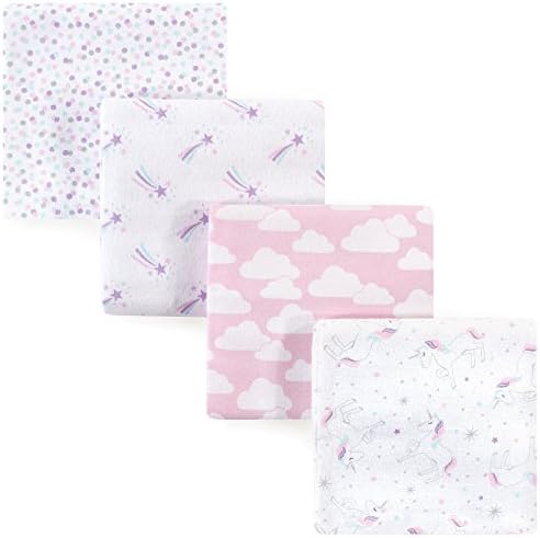 Hudson Baby Unisex Baby Cotton Flannel Receiving Blankets, Magical Unicorn, One Size by HudsonBaby