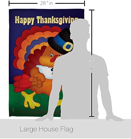 Breeze Decor Fall Tapestry Wood Dowel Set Rod Home Banner Textile Poster Flag Stand Pole Room Wall Scroll Hanging Pumpkins Happy Thanksgiving Turkey Indoor Decor, Autumn Gifts Made in USA - Image 2