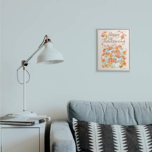 Happy Thanksgiving Autumn Pumpkins, 11 x 14 Inch Framed Giclée Print - Image 3