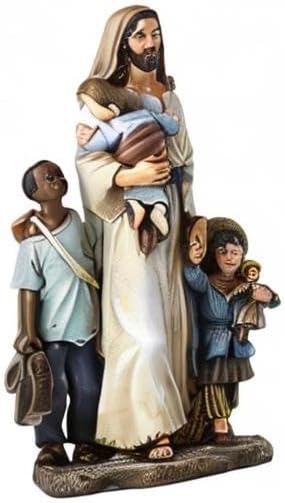 Avalon Gallery Christian Home Décor Hand-Painted Michael Adams Figurine, 7-Inch, Welcome The Stranger