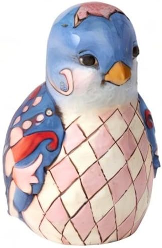 Enesco Jim Shore Heartwood Creek Bluebird of Happiness Floral Figurine, 4 Inch, Multicolor