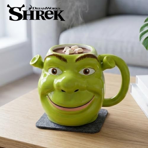 Silver Buffalo Shrek, 3D Ceramic Sculpted Mug, 20oz