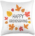 Happy Friendsgiving | Funny Thanksgiving Throw Pillow by Unknown