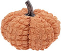 Boston International Fabric Pumpkin Tabletop Mantel Shelf Fall Autumn Thanksgiving Halloween Decorations for Home, Large, Amber Orange by BostonInternational