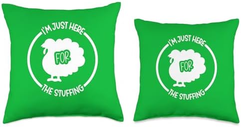 I'm Just Here For The Stuffing Thanksgiving Throw Pillow - Image 3
