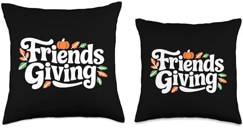 Friendsgiving Friends Giving, Thankful For You, Thanksgiving Throw Pillow - Image 3