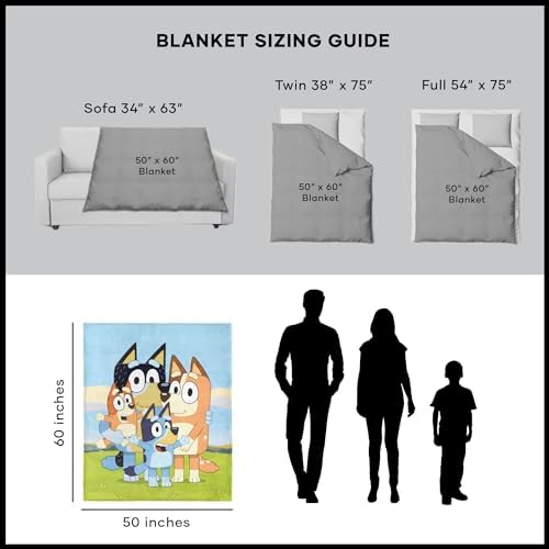 Northwest Bluey Silk Touch Throw Blanket, 50" x 60", Heeler Family
