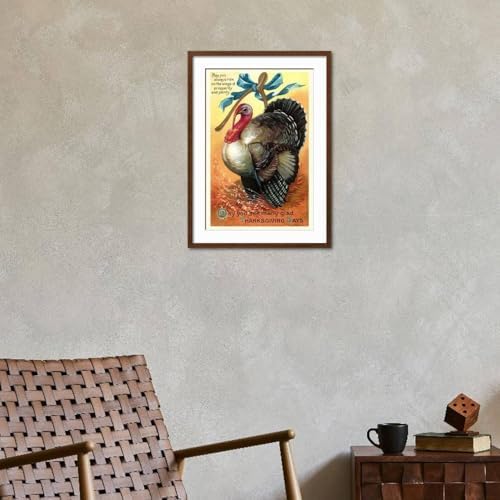 Art.com Wall Art Print Turkey and Wishbone on Brown Frame, 21" x 29" - Image 4