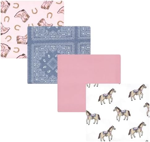 Hudson Baby Unisex Baby Cotton Poly Flannel Receiving Blankets, Cowgirl, One Size by HudsonBaby