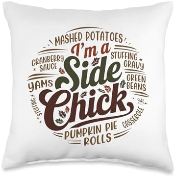 I'm A Side Chick, Grateful Thankful Blessed, Thanksgiving Throw Pillow by HadleyDesigns