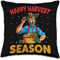 Happy Harvest Season Throw Pillow by Unknown