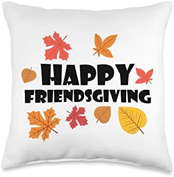 Happy Friendsgiving | Funny Thanksgiving Throw Pillow by Unknown