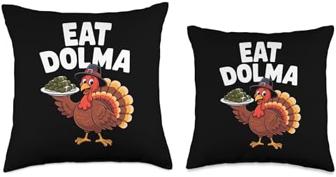 Thanksgiving Turkey Eat Dolma Throw Pillow - Image 3