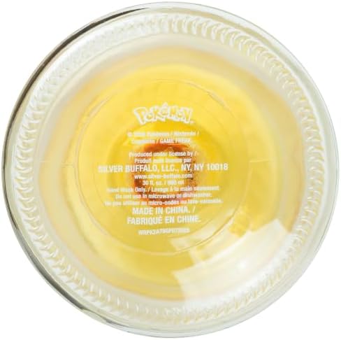 Silver Buffalo Pokemon Pikachu Glass Jar with Lid Food Crave Icons, 6 Inch