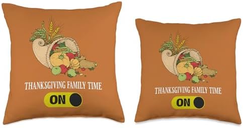 Thanksgiving Family Time Matching Dinner Group Throw Pillow - Image 3