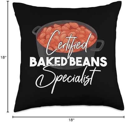 Baked Beans Specialist - National Baked Bean Day Throw Pillow - Image 4