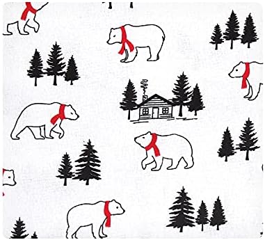 Hudson Baby Unisex Baby Cotton Flannel Receiving Blankets, Buffalo Plaid Bear, One Size - Image 3