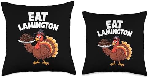 Thanksgiving Turkey Eat Lamington Throw Pillow - Image 3
