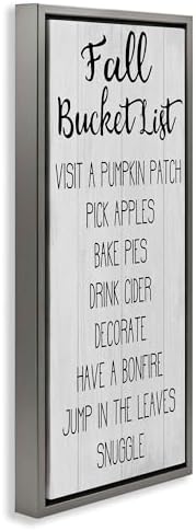 'Fall Bucket List Casual Sign'| Floating Frame Canvas Art - Image 2