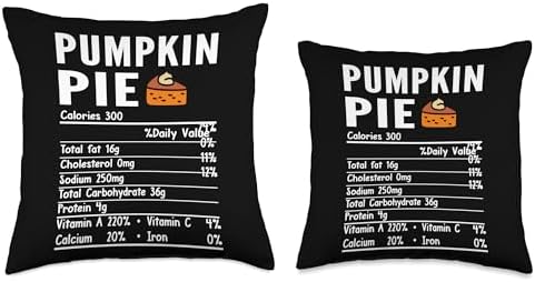 Pumpkin Pie Nutrition Fact Thanksgiving Food Family Matching Throw Pillow - Image 3