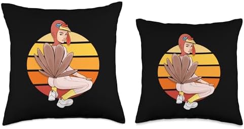 Twerky Turkey Butt Pilgrim Funny Thanksgiving Twerk Dance Throw Pillow - Image 3