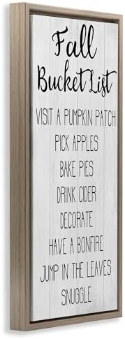 'Fall Bucket List Casual Sign'| Floating Frame Canvas Art - Image 2