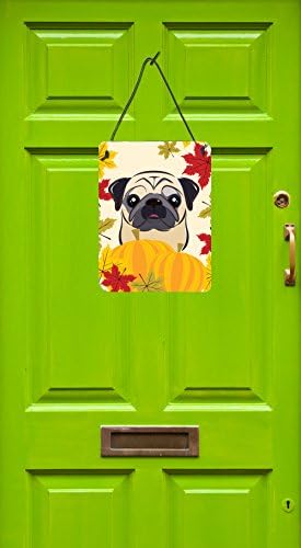 Caroline's Treasures BB2068DS1216 Fawn Pug Thanksgiving Wall or Door Hanging Prints Aluminum Metal Sign Kitchen Wall Bar Bathroom Plaque Home Decor Front Door Plaque, 12x16, Multicolor - Image 2