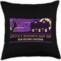 New Orleans Louisina Lafittes Blacksmith Shop Bar Horror Throw Pillow