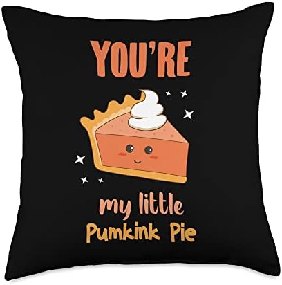 fall is a season for thanksgiving and food Cute You’re My Little Pumpkin Pie Funny Kawaii Style Throw Pillow, 18x18, Multicolor by Unknown