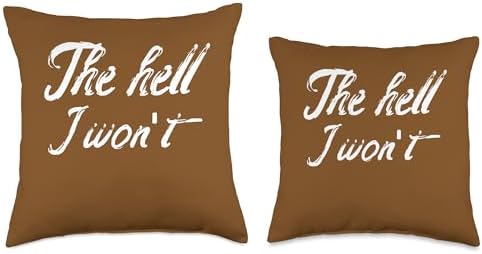 Womens The Hell I Won't vinatge Throw Pillow - Image 3