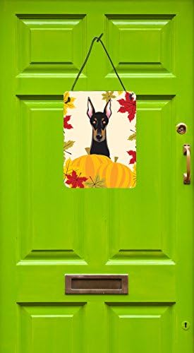 Caroline's Treasures BB2051DS1216 Doberman Thanksgiving Wall or Door Hanging Prints Aluminum Metal Sign Kitchen Wall Bar Bathroom Plaque Home Decor Front Door Plaque, 12x16, Multicolor - Image 2