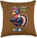 Turkey Trot 5K Funny Thanksgiving Runner Race Day Throw Pillow by Unknown