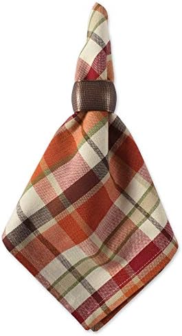 DII Thanksgiving & Fall Table Decoration Autumn Farmhouse Plaid, Napkin Set, 20x20, Pumpkin Spice Plaid, (Pack of 72) - Image 2