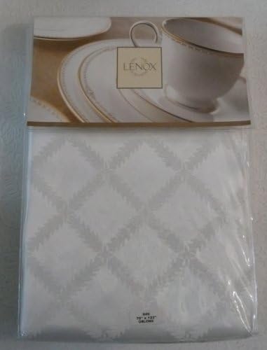 Lenox Laurel Leaf Tablecloth, White - 70"W x 122"L by Lenox